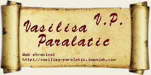 Vasilisa Paralatić vizit kartica
